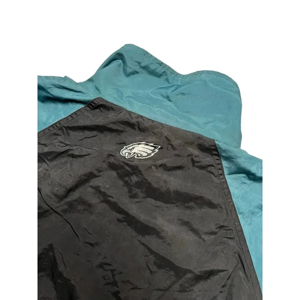 Vintage 90's Philadelphia Eagles  Zip Up Windbreaker Jacket Men’s Sz XL  Y2K - Picture 9 of 10